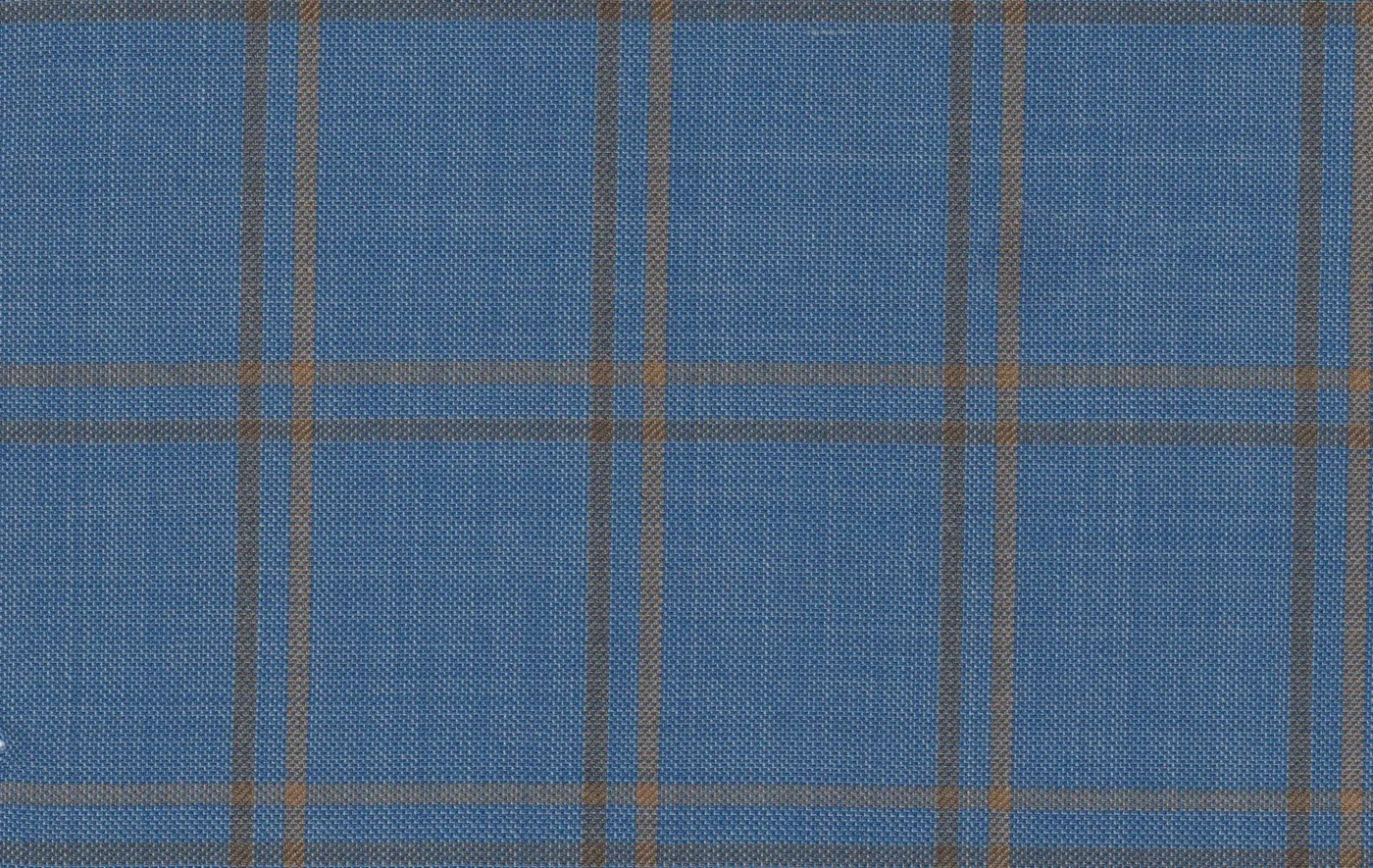 Michelangelo Sports Jacketing 28820-160 LT. BLUE W/ TAN WPANE fabric swatch