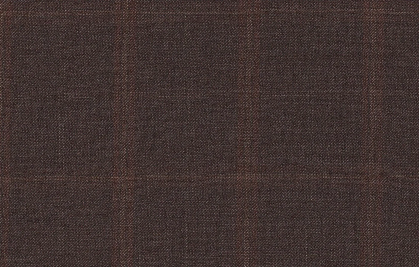 Michelangelo Sports Jacketing 28822-160 BROWN WINDOWPANE fabric swatch