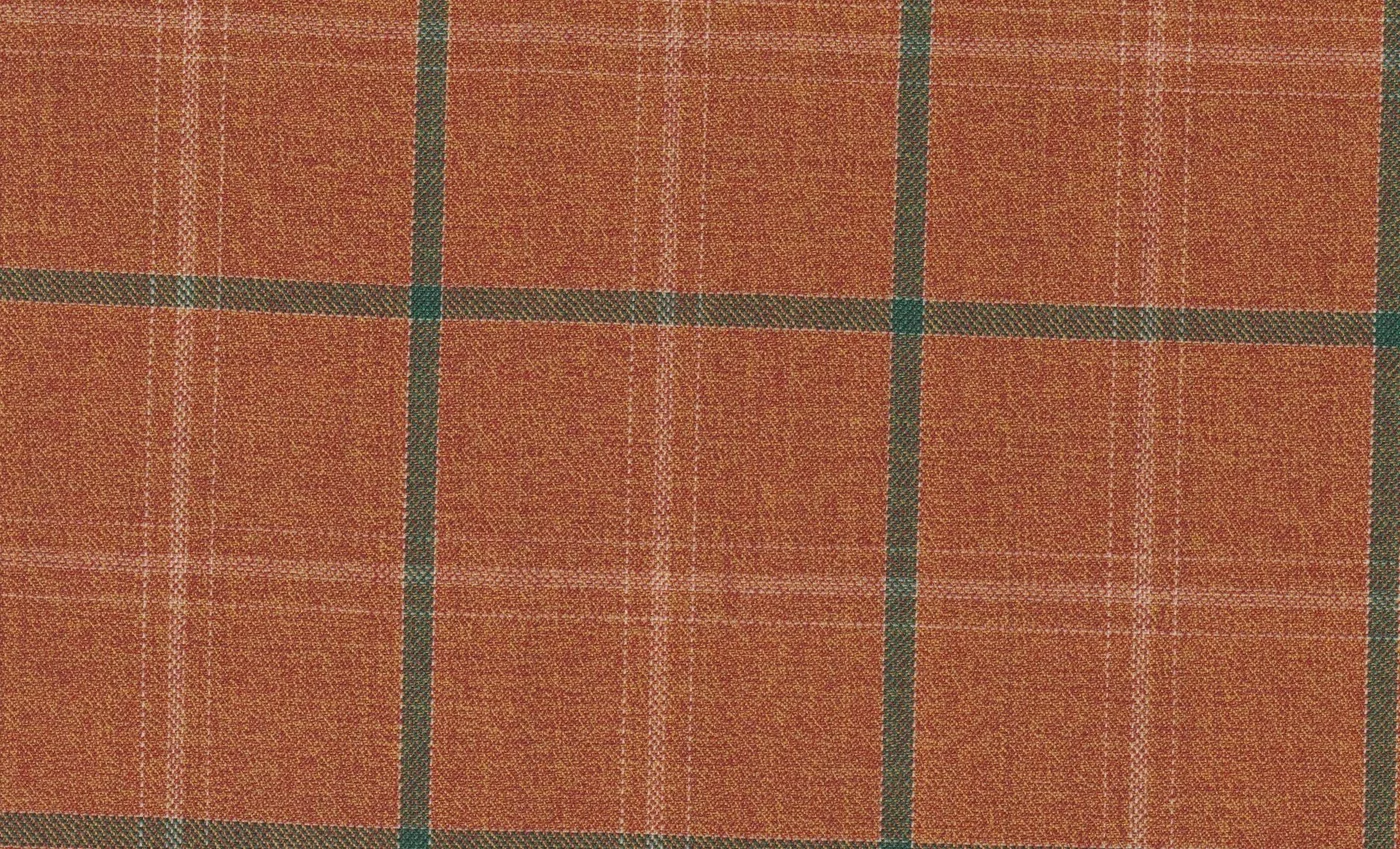 Michelangelo Sports Jacketing 28835-160 ORANGE W/GREEN WPANE fabric swatch