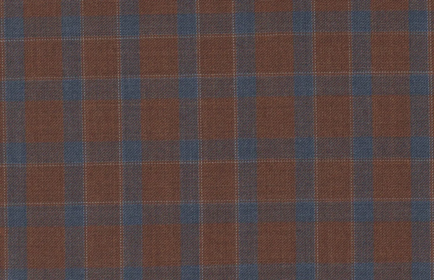 Michelangelo Sports Jacketing 28851-160 BRICK BROWN W/BLUE WPANE fabric swatch