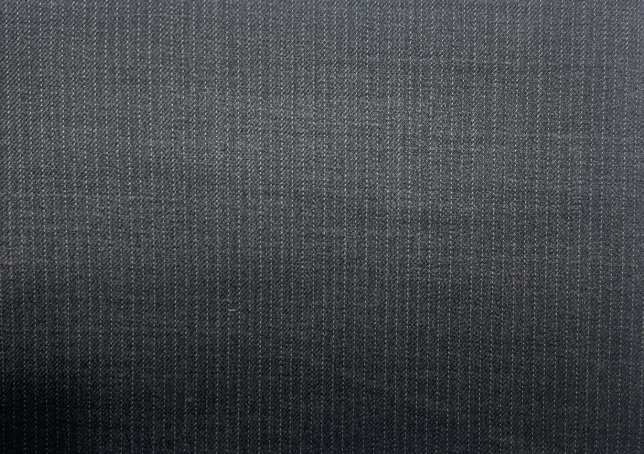 Michelangelo Stretch Wool 29013-160 DARK GREY PINSTRIPE fabric swatch