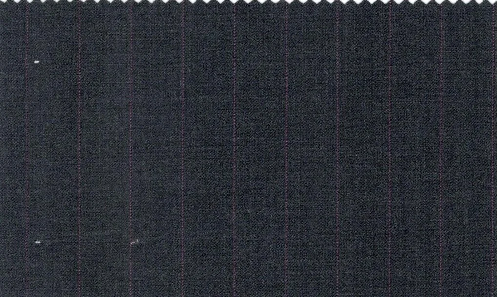 Michelangelo Stretch Wool 29837-160 Dark Grey w/ Purple Stripe fabric swatch