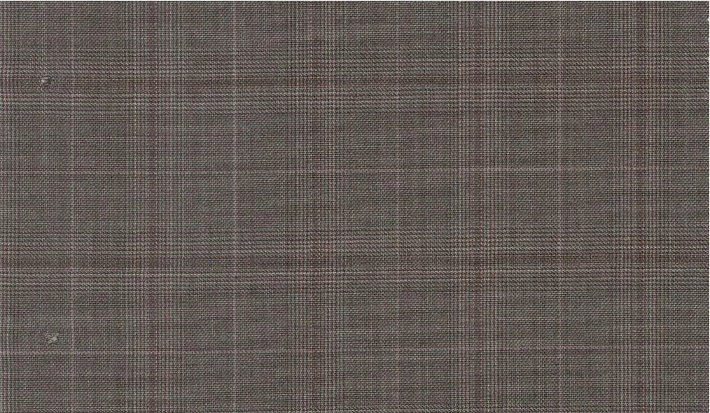Michelangelo Stretch Wool 29851-160 Medium Brown Check fabric swatch