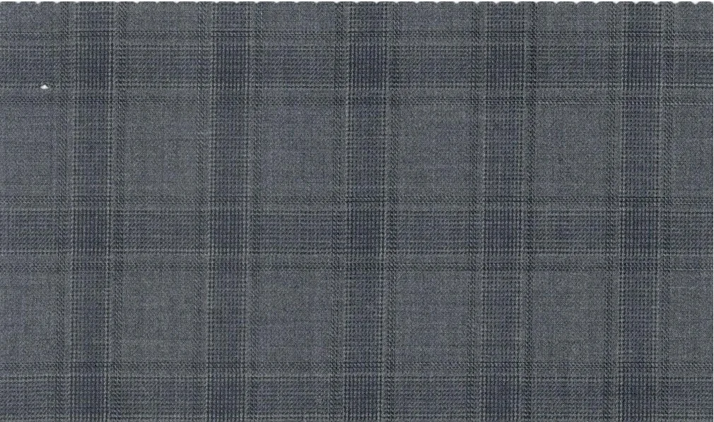 Michelangelo Stretch Wool 29864-160 Medium Grey Check fabric swatch