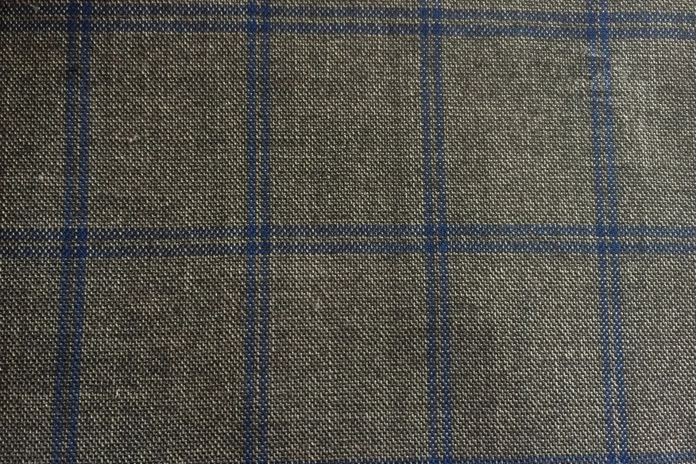 Napoli Four Seasons 27364-180 MED.GREY W/BLUE WP fabric swatch