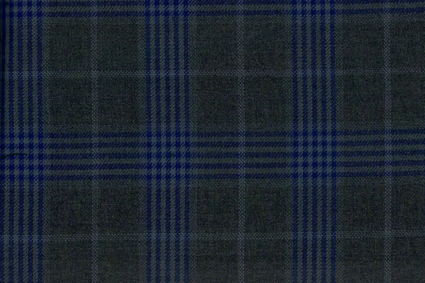 Napoli Four Seasons 27369-180 GREY W/BLUE CHECK fabric swatch