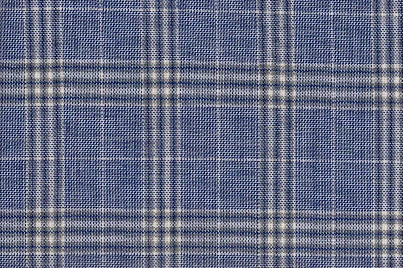 Napoli Four Seasons 27372-180 BLUISH CHECK fabric swatch