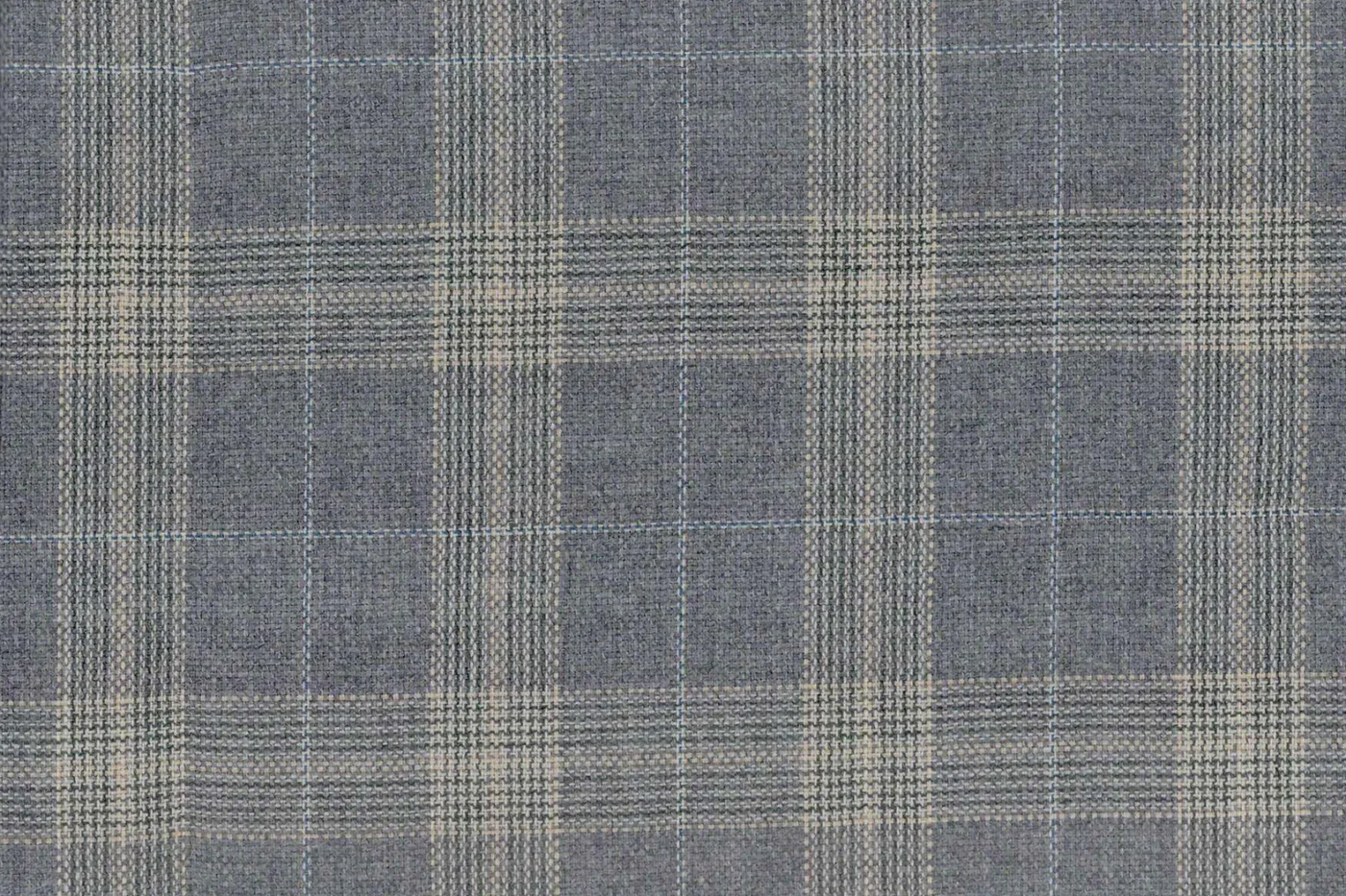 Napoli Four Seasons 27374-180 LIGHT GREY CHECK fabric swatch