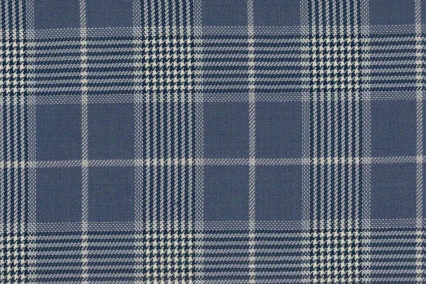 Napoli Four Seasons 27387-180 SLATE BLUE W/IVORY CHK fabric swatch
