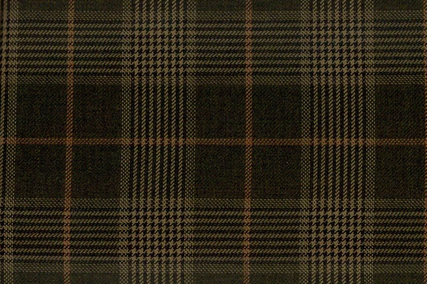 Napoli Four Seasons 27389-180 BROWN W/CARAMEL CHK fabric swatch