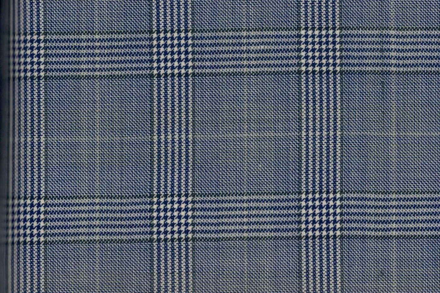 Napoli Four Seasons 27396-180 BLUE GREY CHECK fabric swatch