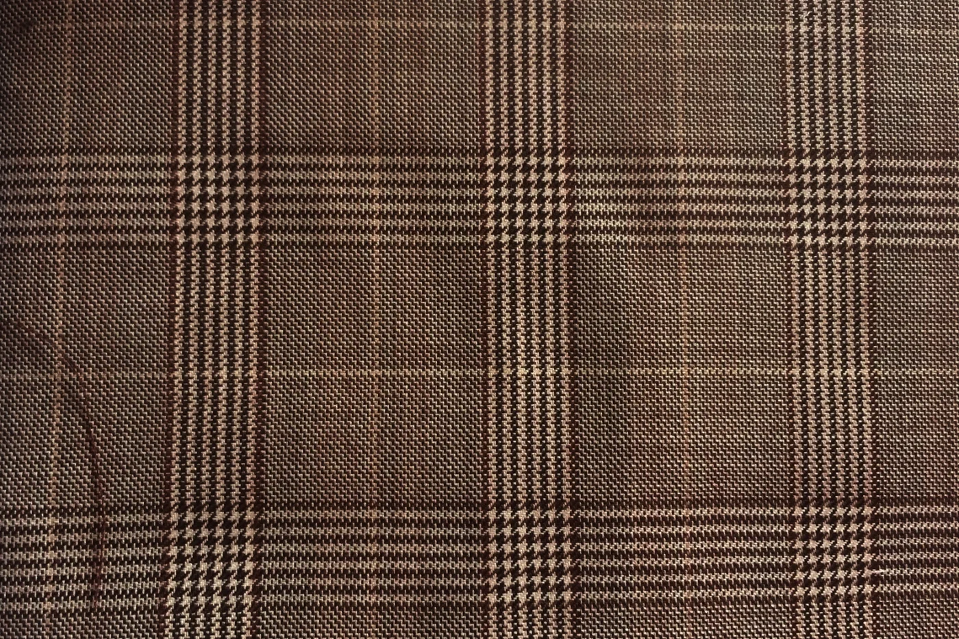 Napoli Four Seasons 27397-180 TAN CHECK fabric swatch