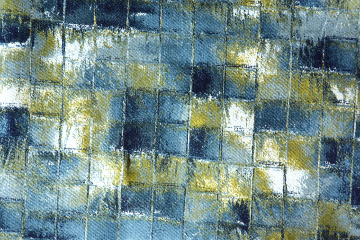 RD Shirting 28094-65 BLUE/GREEN ABSTRACT fabric swatch