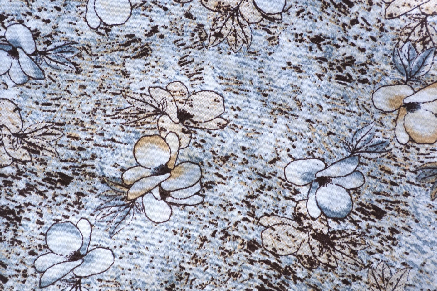 RD Shirting 28096-65 BROWN/GREY FLORAL fabric swatch