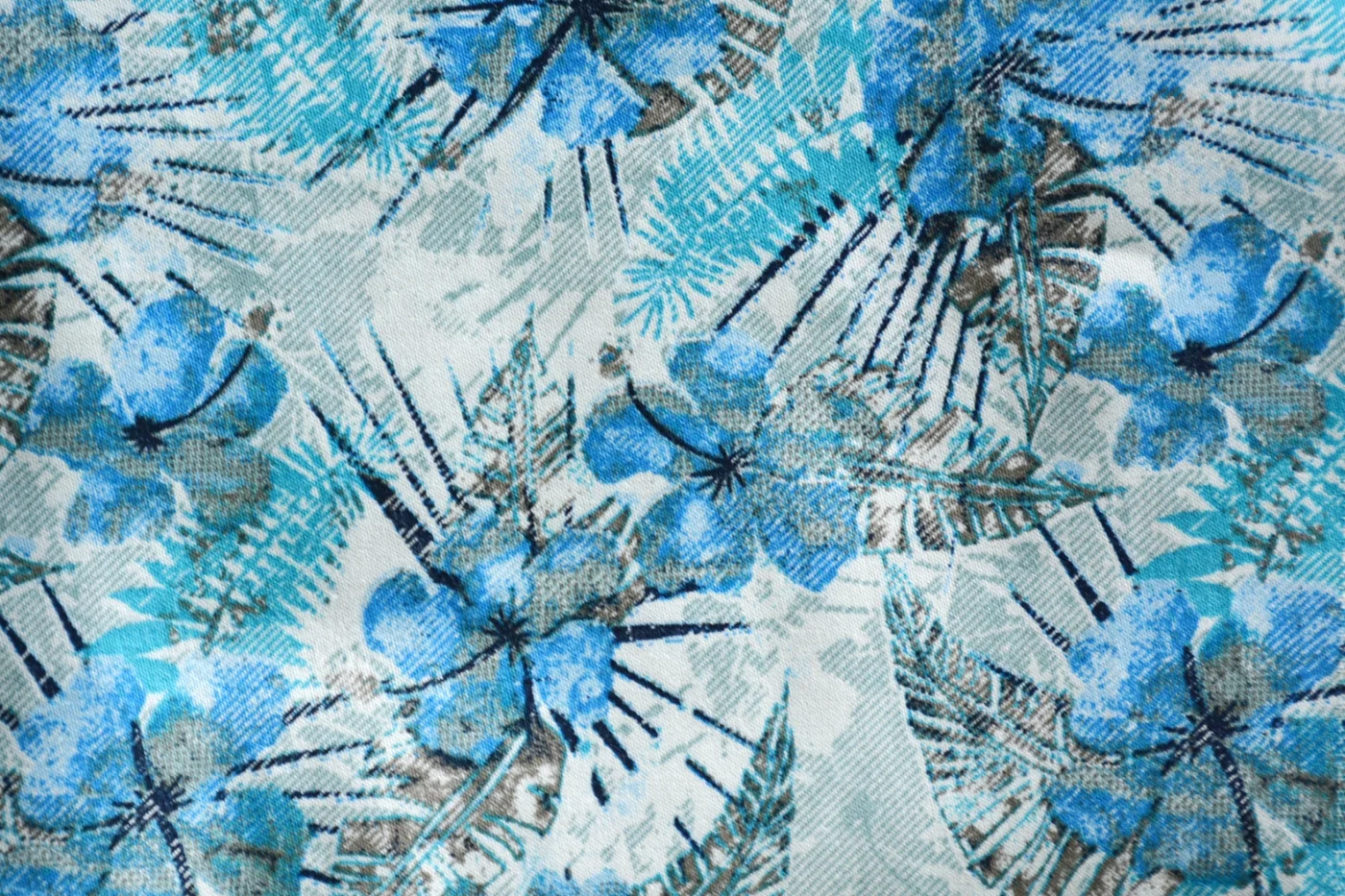 RD Shirting 28104-65 BLUE FANCY fabric swatch
