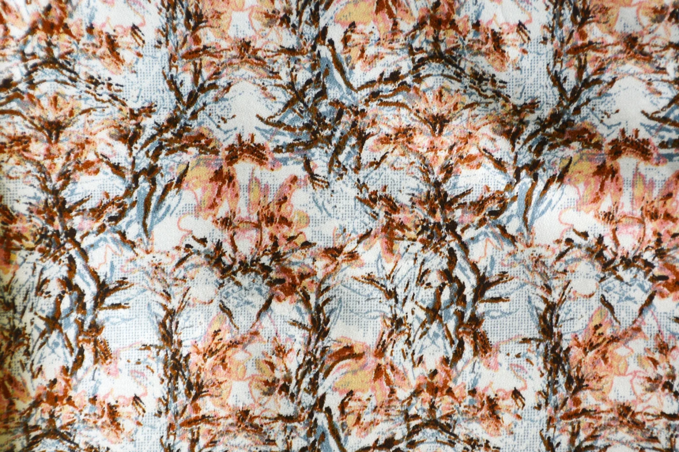 RD Shirting 28122-65 BROWNISH FLORAL fabric swatch