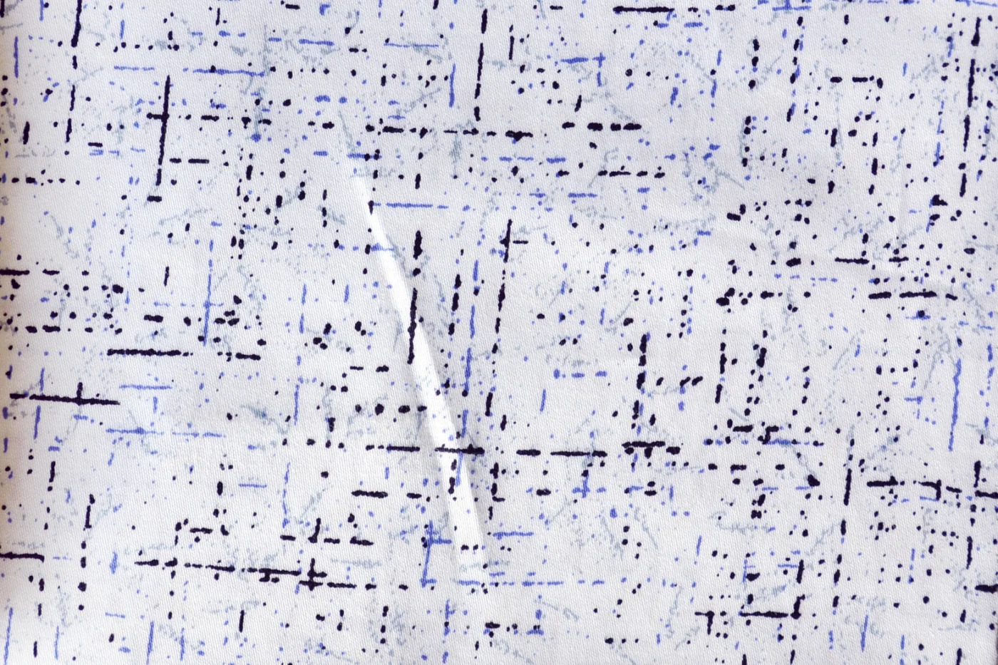 RD Shirting 28130-65 BLUE ON WHITE PICASSO fabric swatch