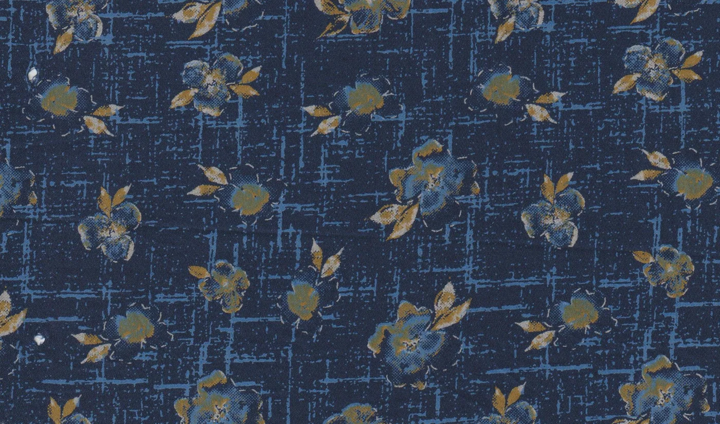 RD Shirting 28912-65 BLUE FANCY fabric swatch