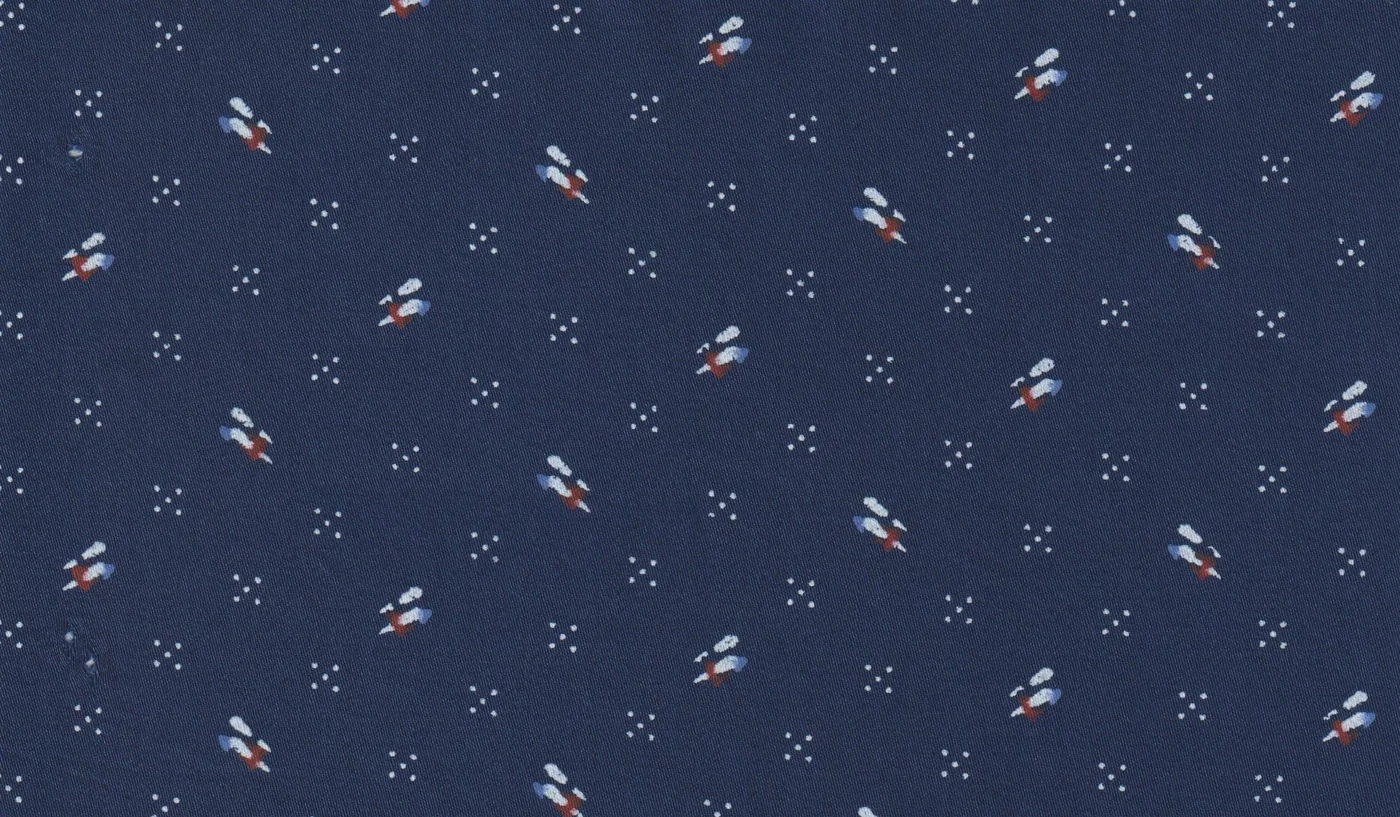 RD Shirting 28919-65 BLUE FANCY fabric swatch