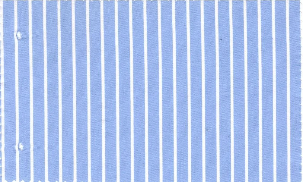 RD Shirting 29322-72 Light Blue Stripe fabric swatch