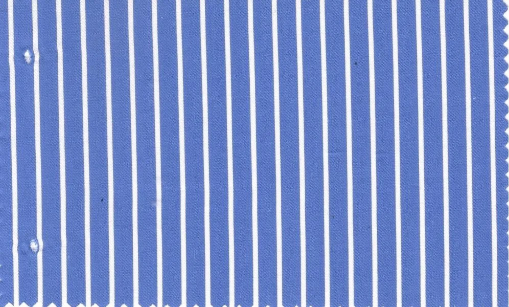 RD Shirting 29323-72 Medium Blue Stripe fabric swatch