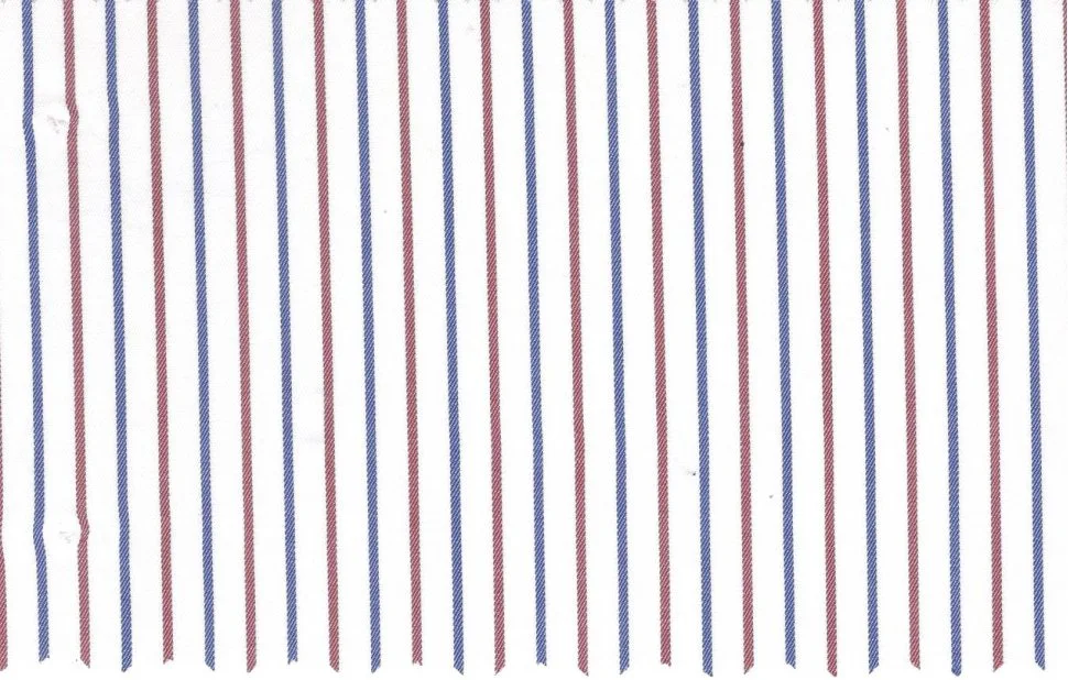 RD Shirting 29351-72 Blue & Red Stripe fabric swatch