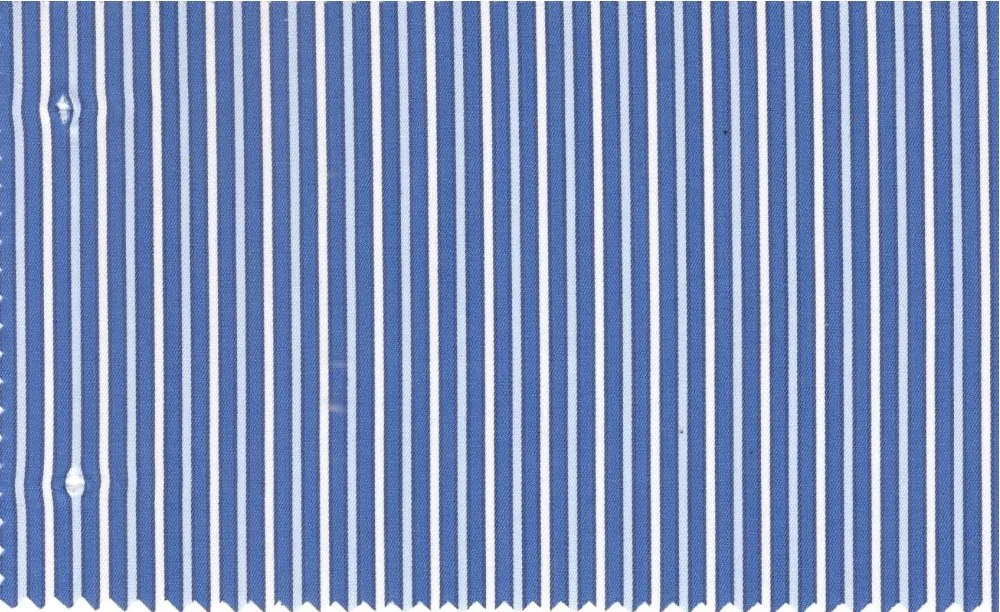 RD Shirting 29352-72 French Blue Stripe fabric swatch