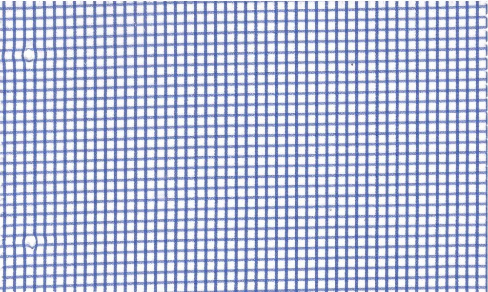 RD Shirting 29369-72 Medium Blue Check fabric swatch