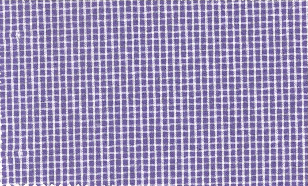 RD Shirting 29375-72 Purple Check fabric swatch