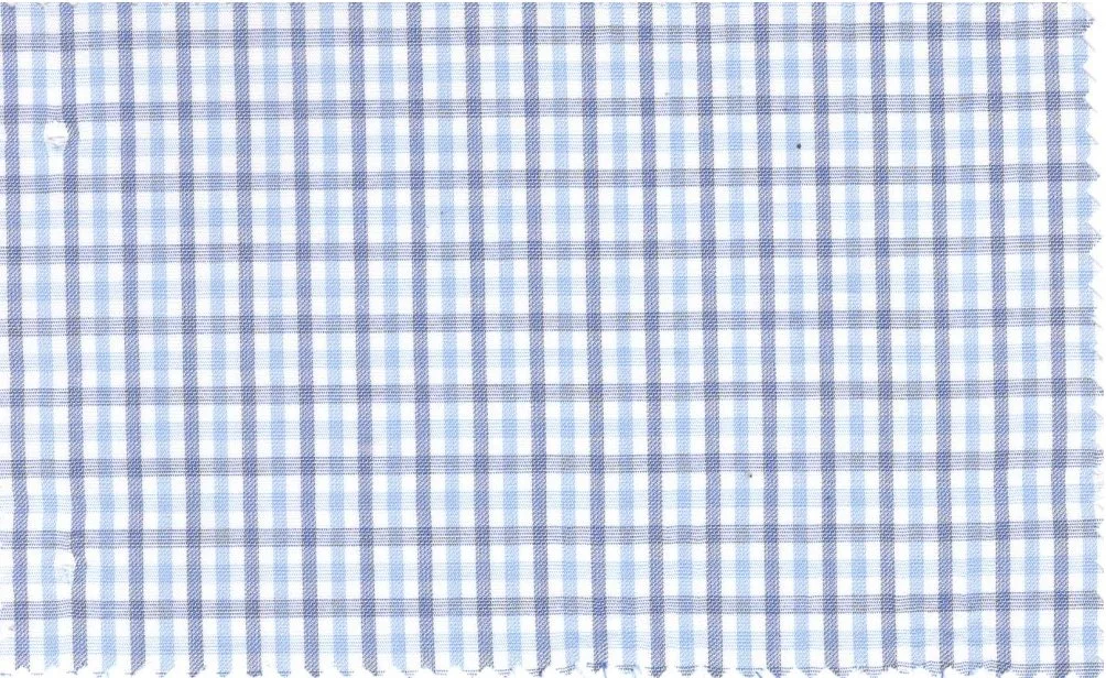 RD Shirting 29398-72 Blue Check fabric swatch
