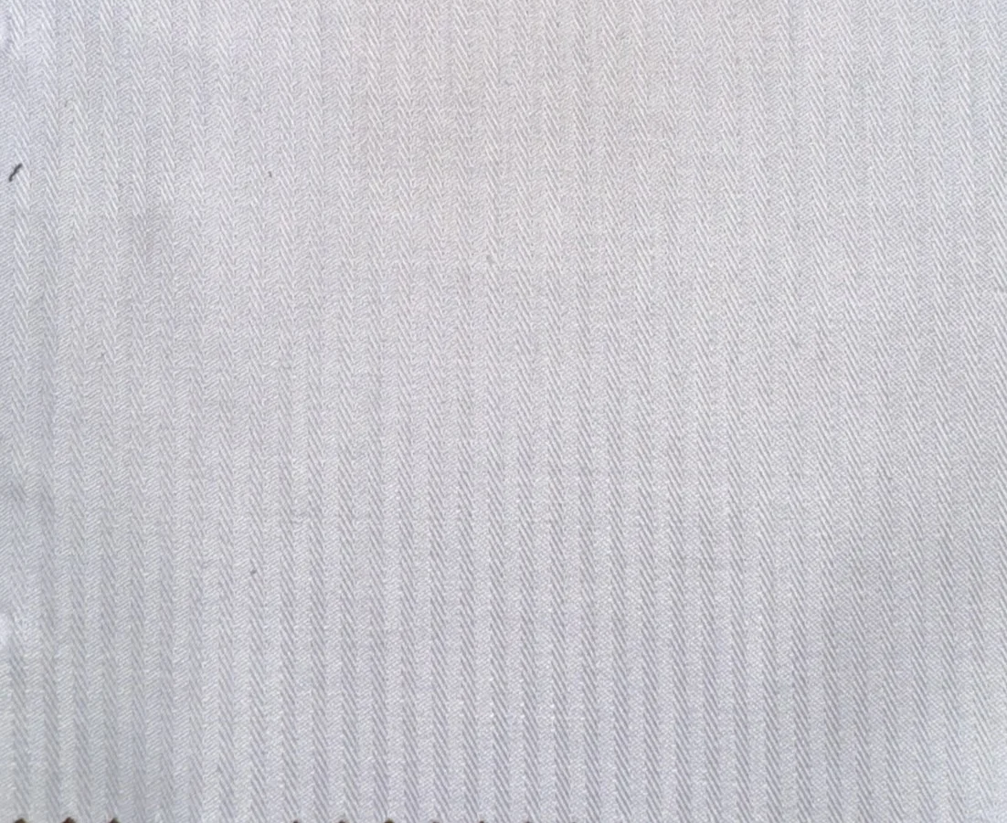 RD Shirting 29420-72 White Self Stripe fabric swatch