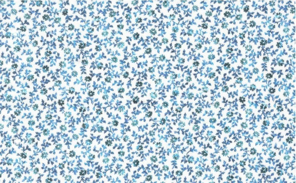 RD Shirting 29562-78 Light Blue Floral fabric swatch