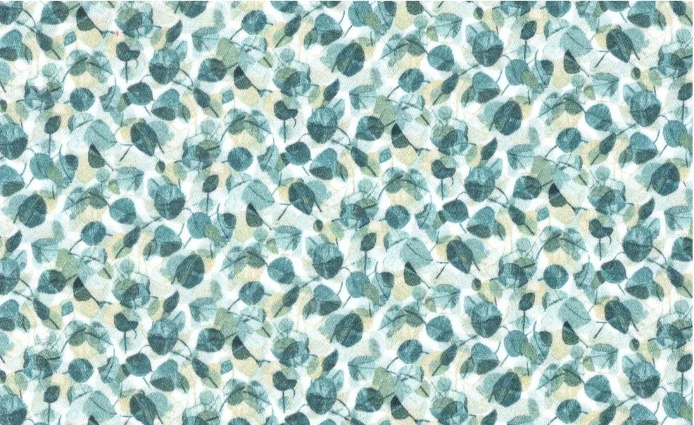 RD Shirting 29564-78 Green Petals fabric swatch