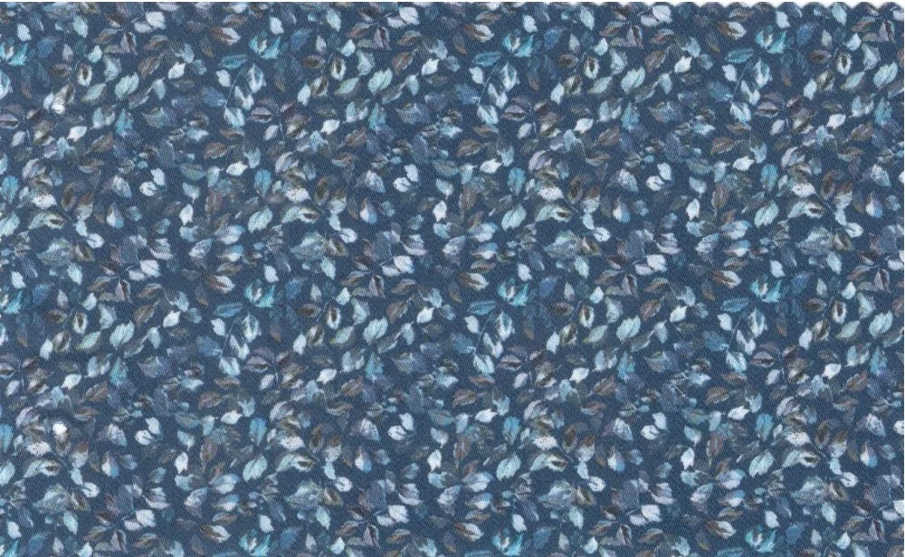 RD Shirting 29565-78 Fancy Blue Floral fabric swatch
