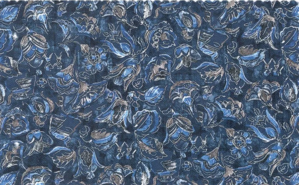 RD Shirting 29566-78 Blue Abstract fabric swatch