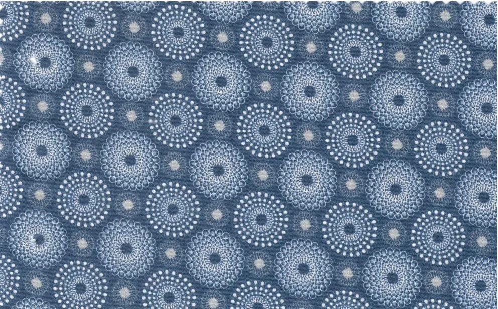 RD Shirting 29577-78 Blue Pinwheel fabric swatch