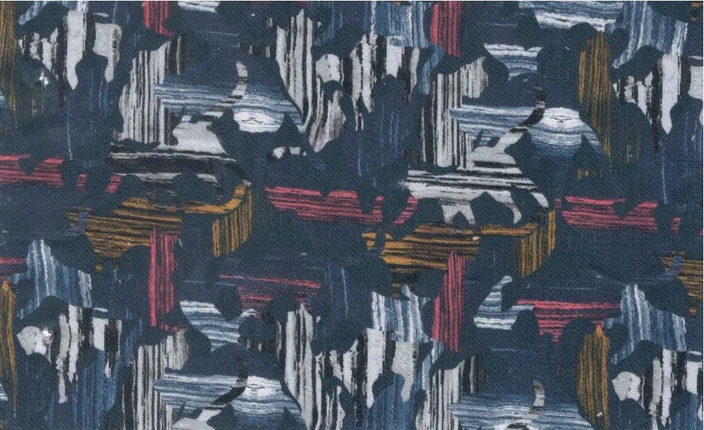 RD Shirting 29580-78 Blue Fancy fabric swatch