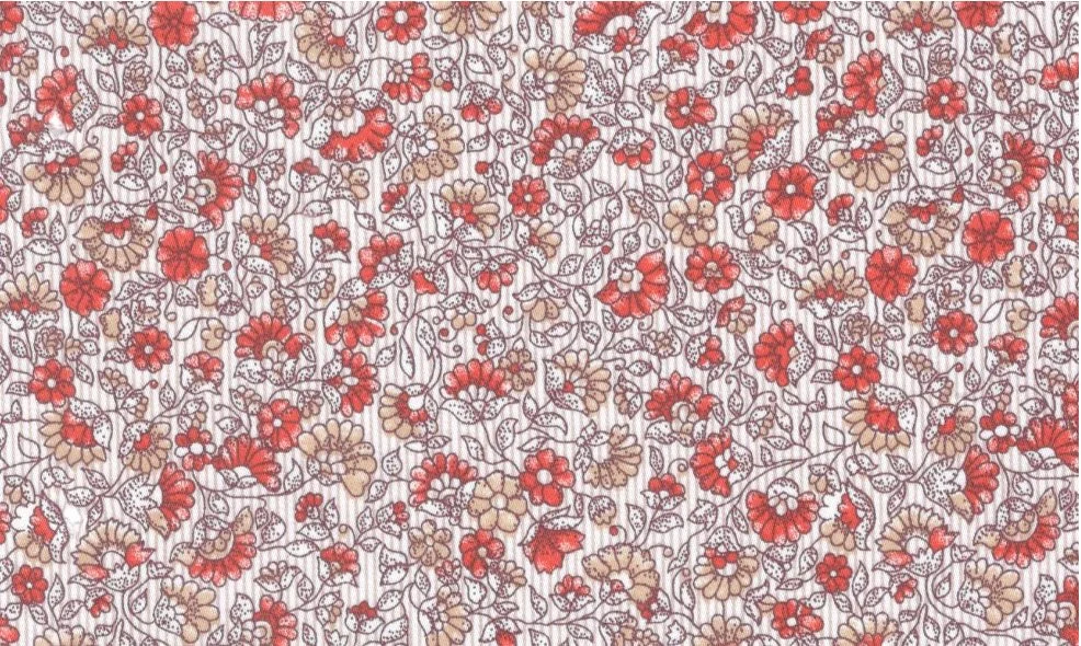 RD Shirting 29587-68 Red Floral fabric swatch