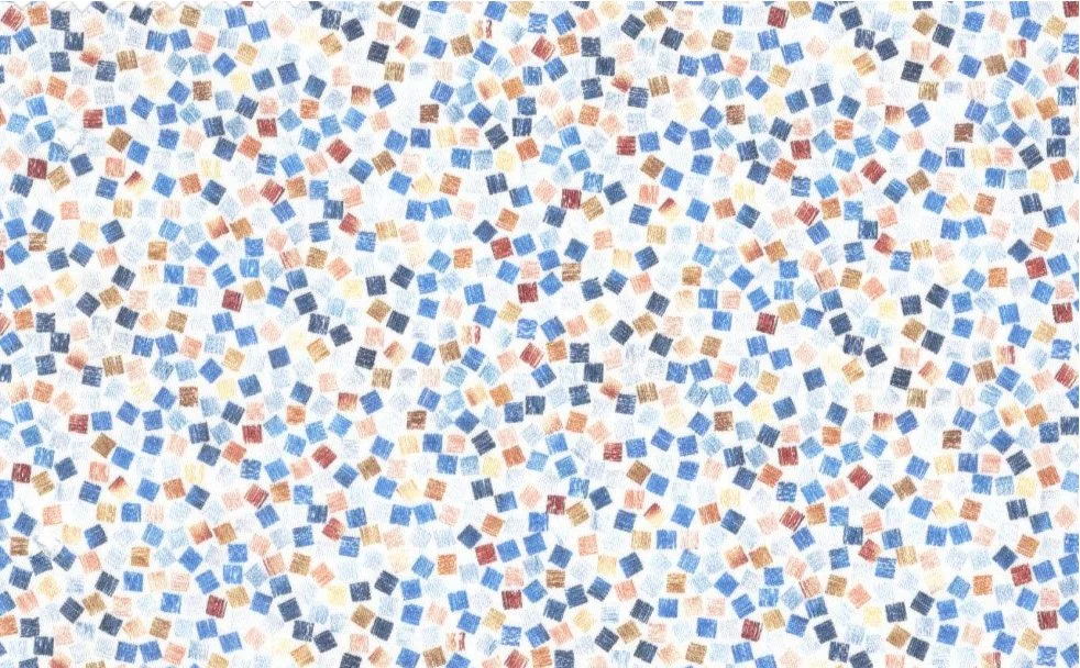 RD Shirting 29592-78 Blue Fancy Squares fabric swatch
