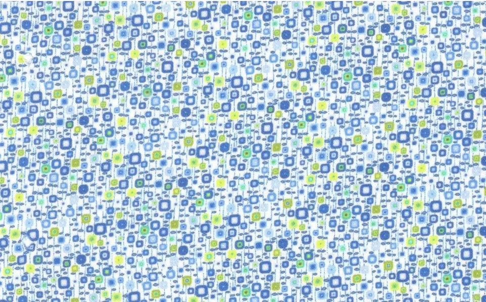 RD Shirting 29595-78 Blue w/ Blue Circle fabric swatch