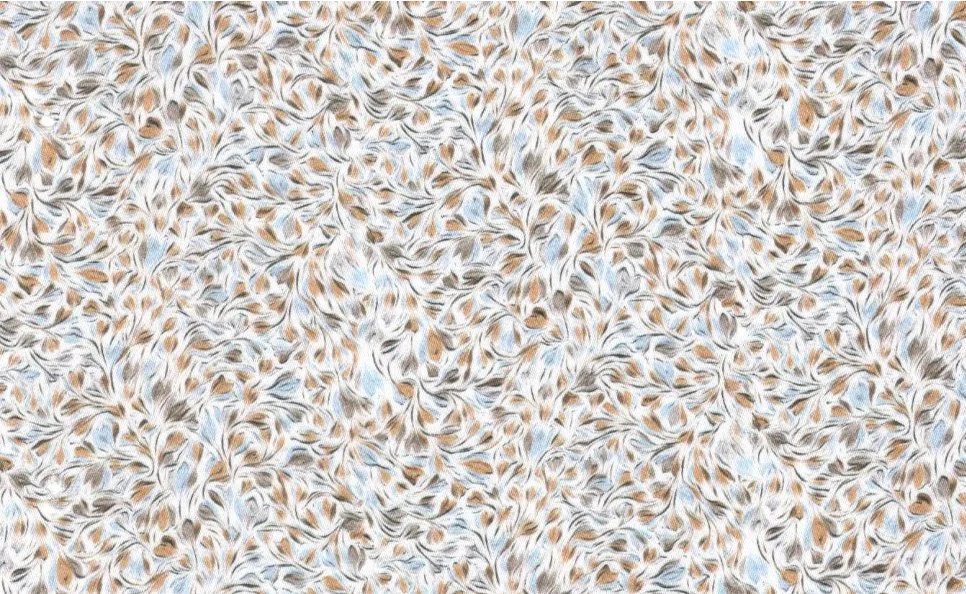 RD Shirting 29601-78 Brown Petals fabric swatch