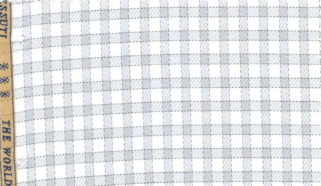 RD Shirting 30129-75 Grey Windowpane fabric swatch