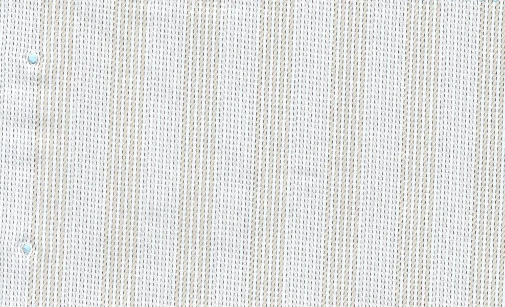 RD Shirting 30156-75 Beige Fancy Dobby Stripe fabric swatch