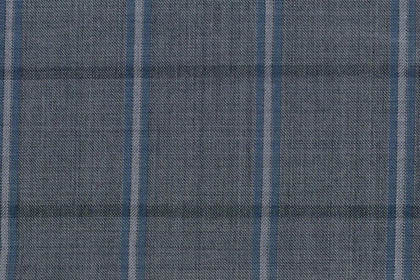 Savile Row 28399-140 LT GREY W/ BLUE WP fabric swatch