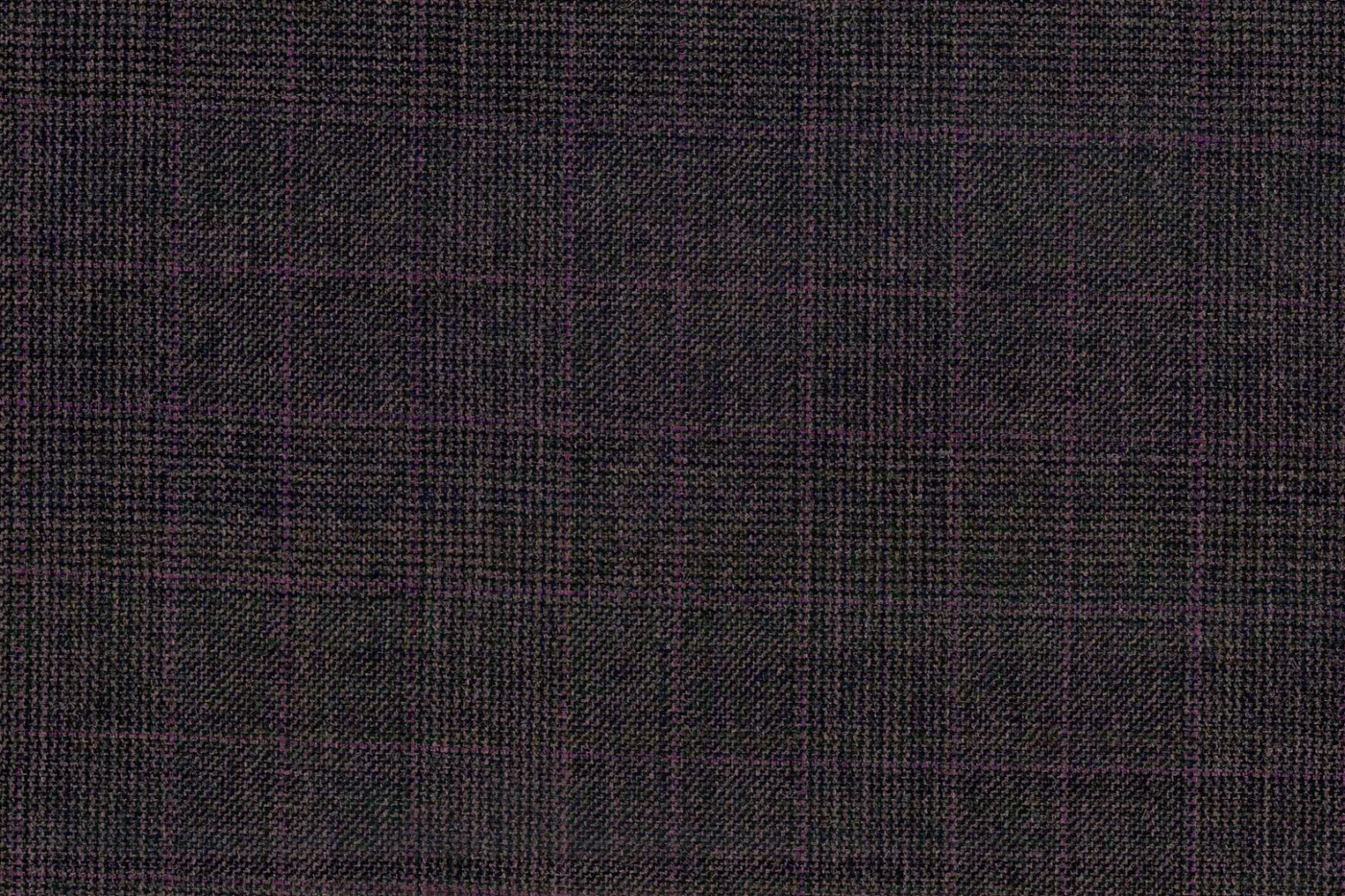 Savile Row 28536-140 DK GREY W/ BURGUNDY CHECK fabric swatch
