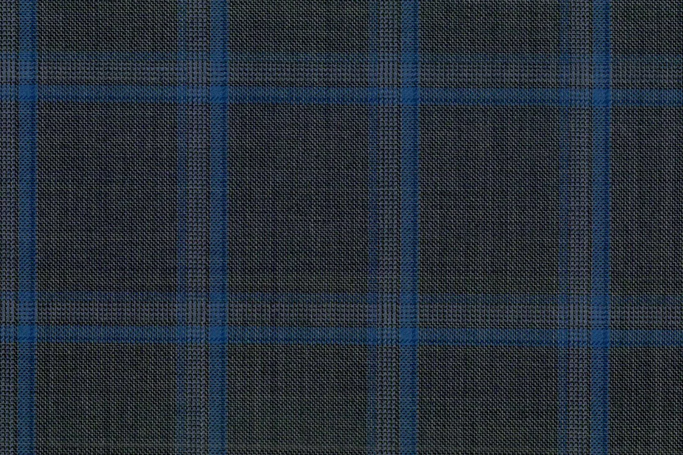 Savile Row 28590-140 GREY W/BLUE WPANE fabric swatch
