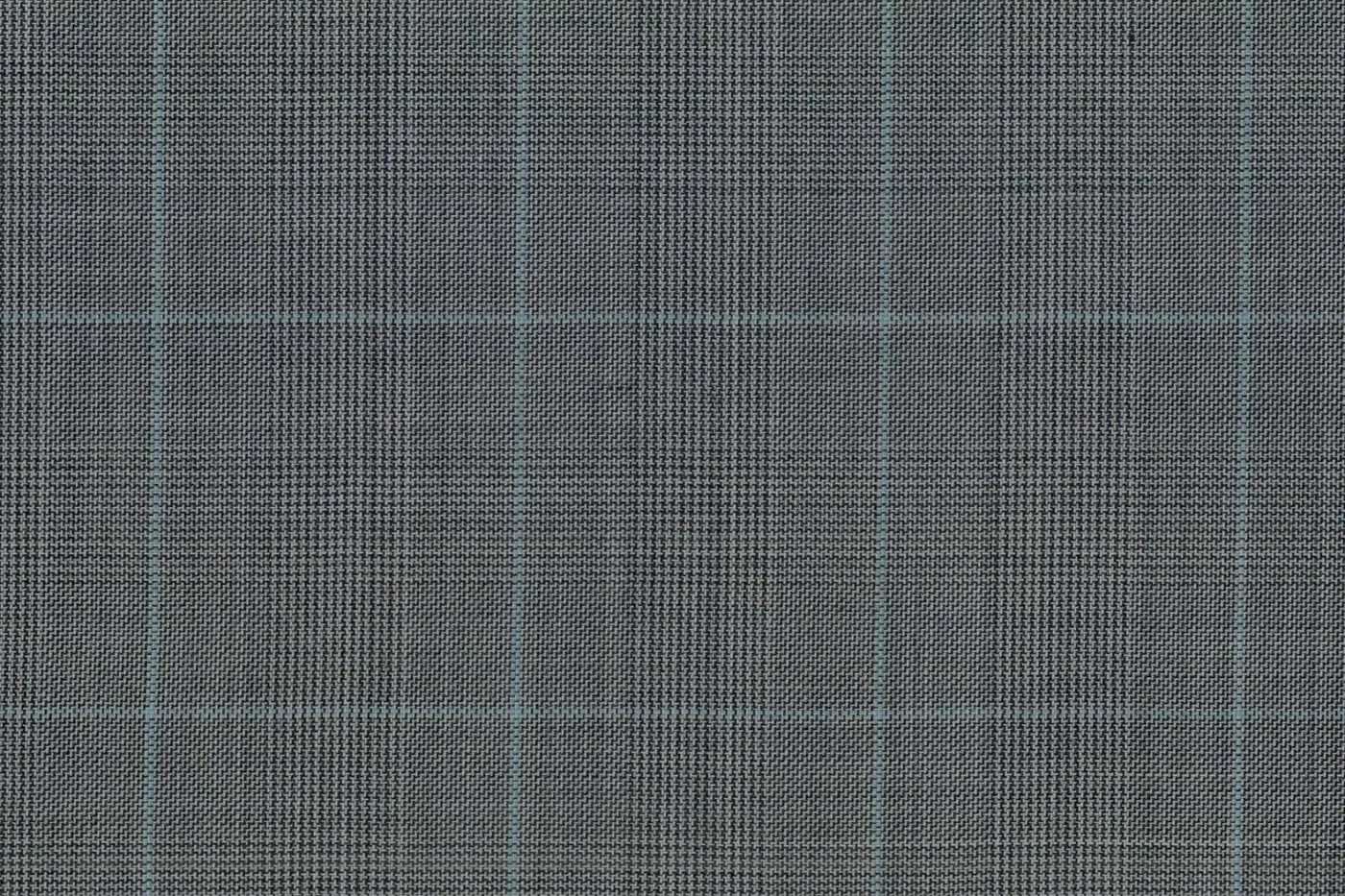 Savile Row 28604-140 LT GREY W/BLUE CHK fabric swatch