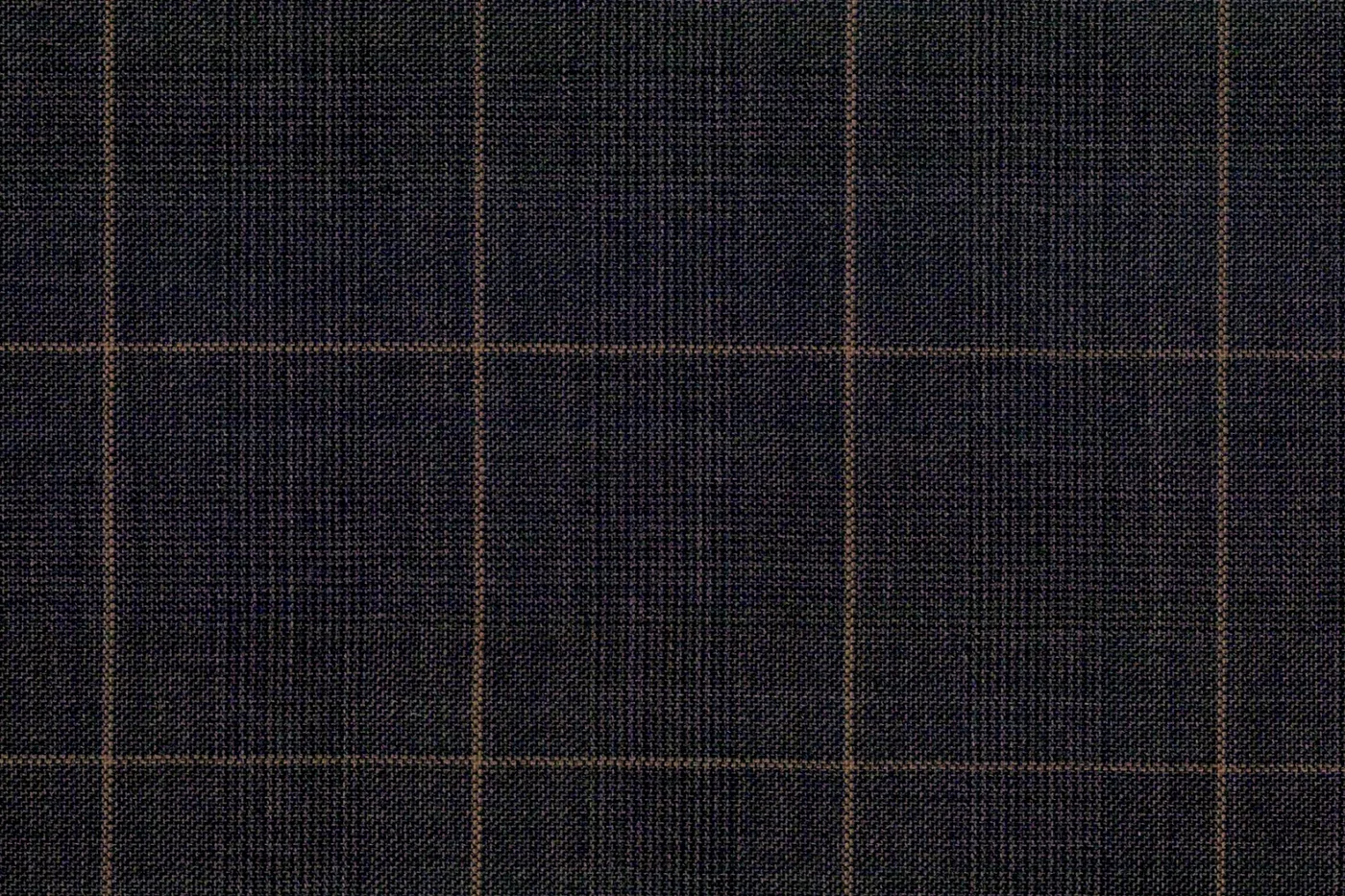 Savile Row 28605-140 DK GREY W/ TAN CHK fabric swatch