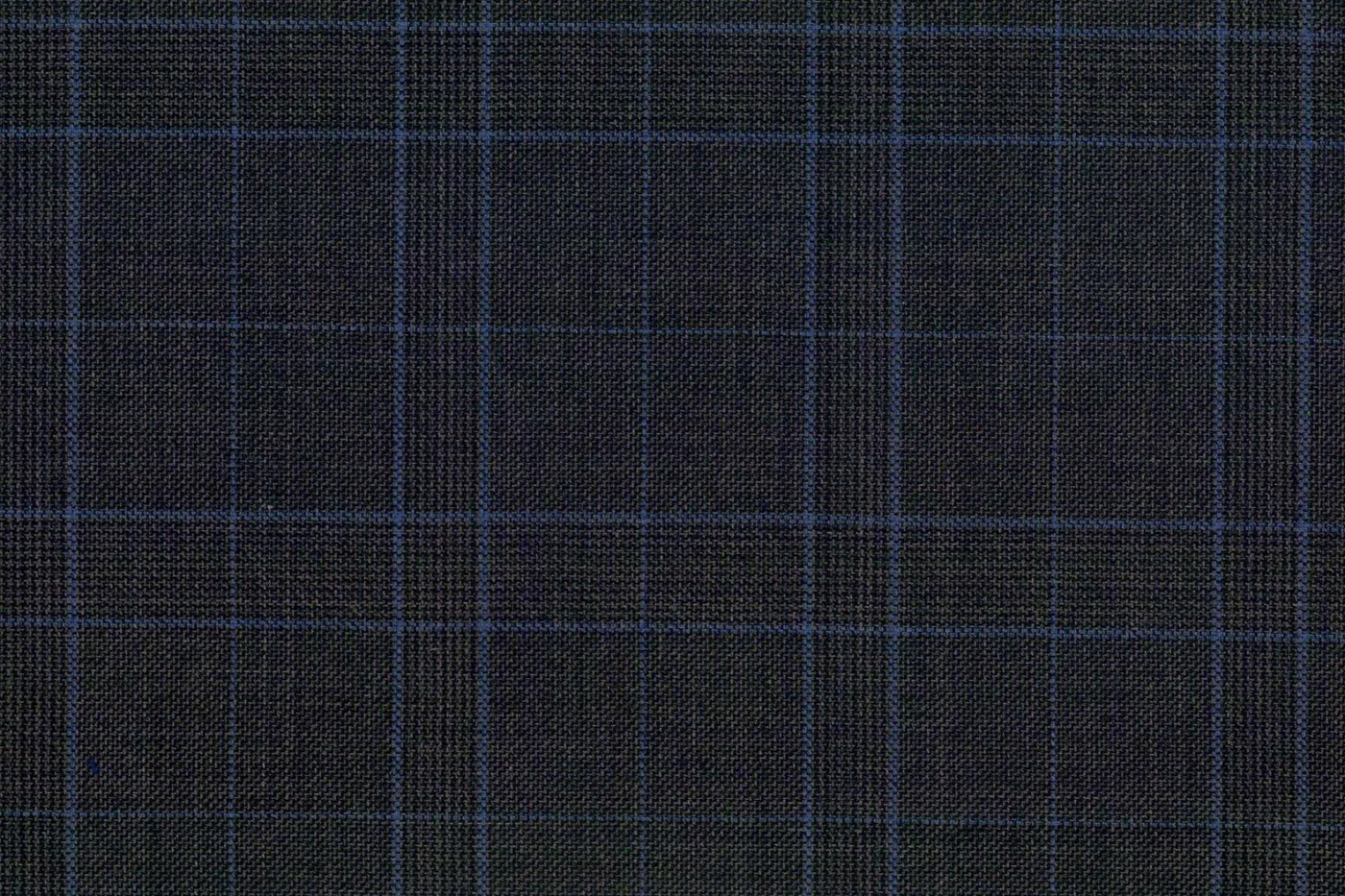 Savile Row 28608-140 DK GREY W/BLUE CHK fabric swatch