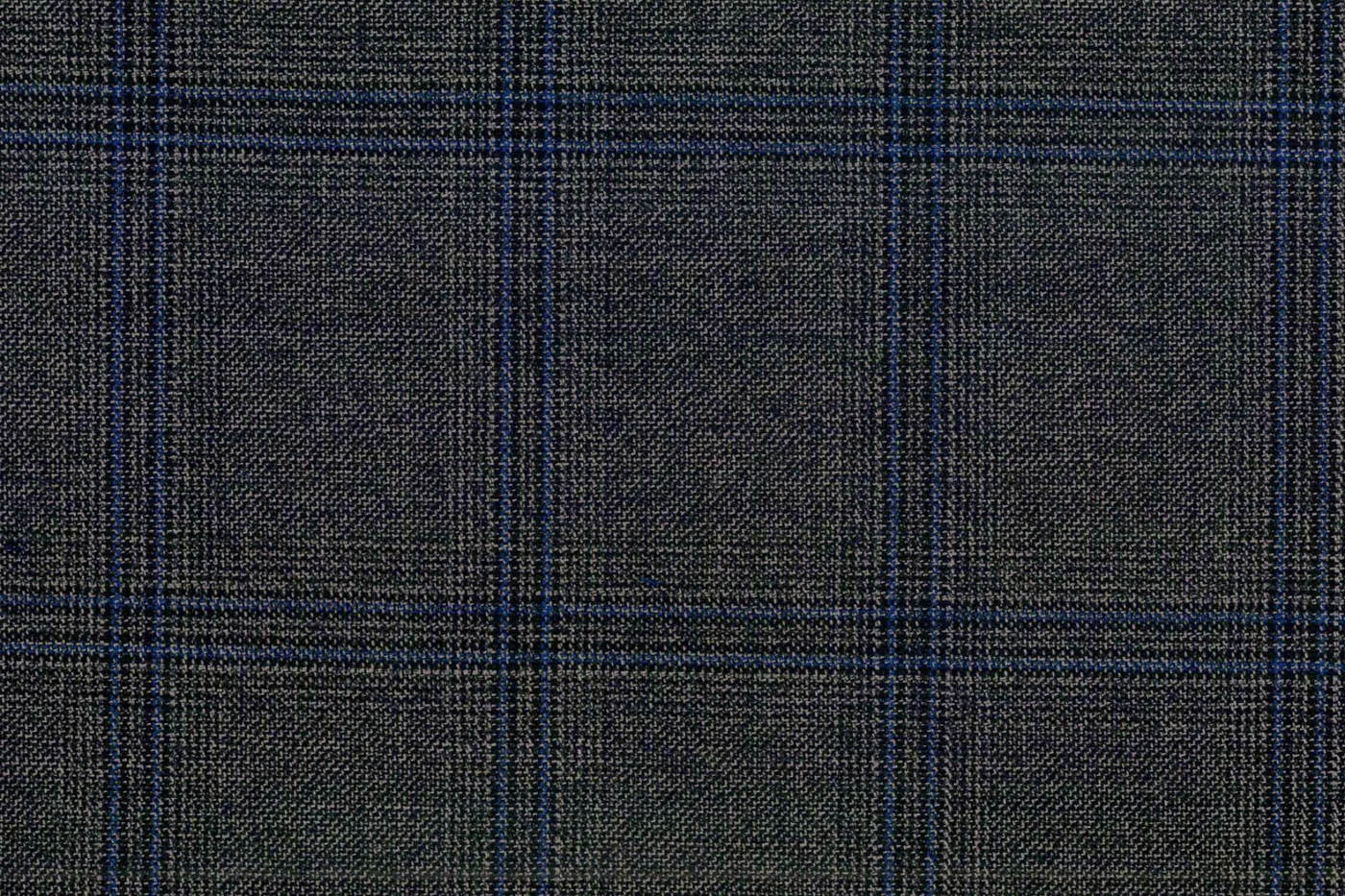 Savile Row 28613-140 GREY W/BLUE WPANE fabric swatch